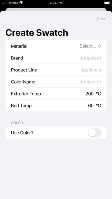 Filament Swatches Ekran Görüntüleri