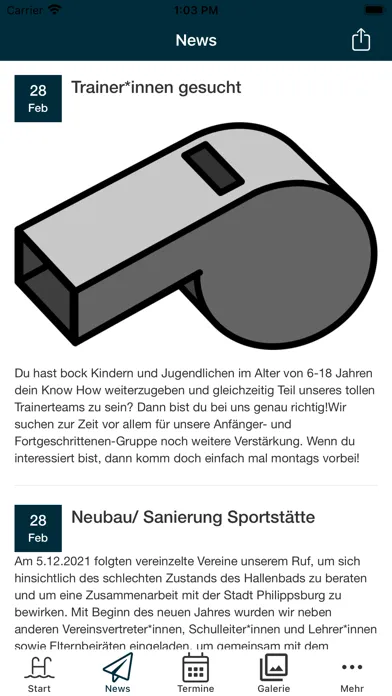 Zrzuty ekranu Schwimmverein Philippsburg