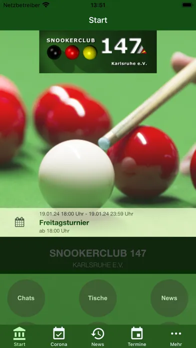 Tangkapan skrin Snookerclub 147 Karlsruhe e.V.