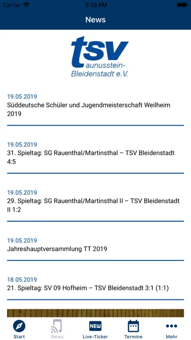 Capturas de tela do TSV Taunusstein-Bleidenstadt