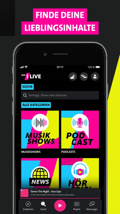 Tangkapan skrin 1LIVE - Radio, Musik, Podcasts