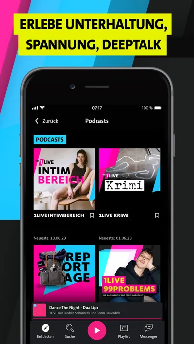 Tangkapan skrin 1LIVE - Radio, Musik, Podcasts