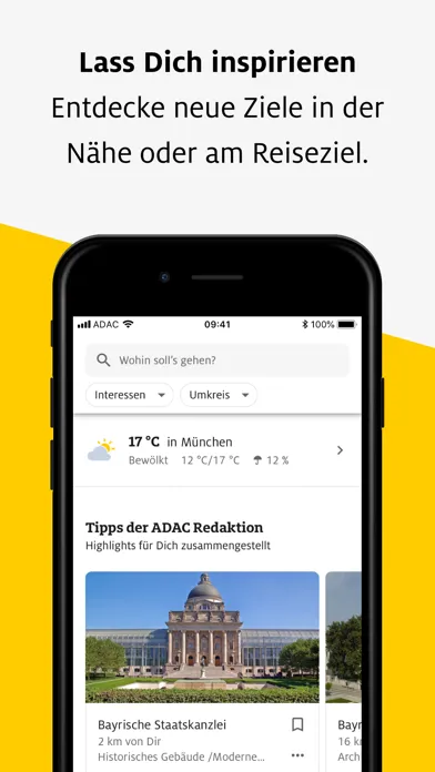 Zrzuty ekranu ADAC Trips: Reiseplaner