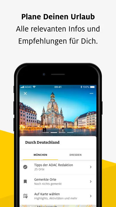 Zrzuty ekranu ADAC Trips: Reiseplaner