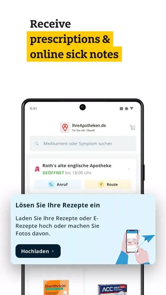 ADAC Medical: E-Health App Screenshots