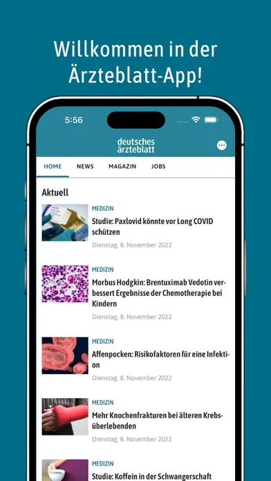 Capturas de tela do Deutsches Ärzteblatt