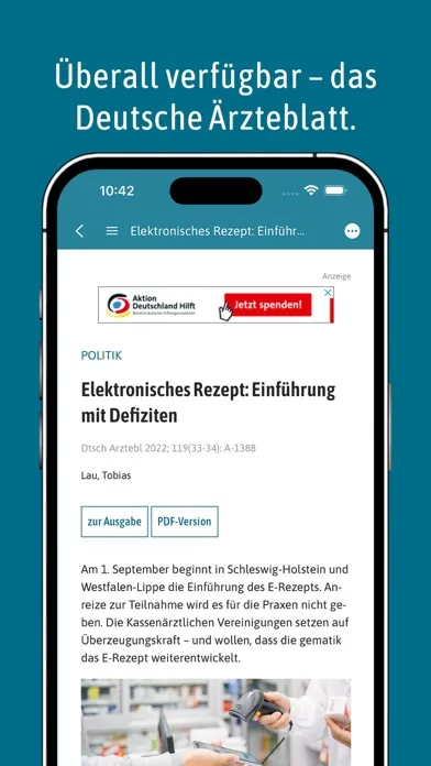 Capturas de tela do Deutsches Ärzteblatt