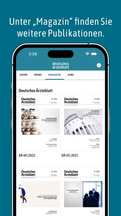 Capturas de tela do Deutsches Ärzteblatt
