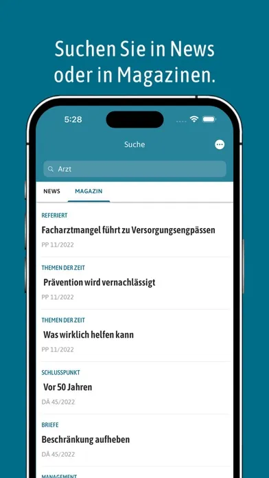Capturas de tela do Deutsches Ärzteblatt