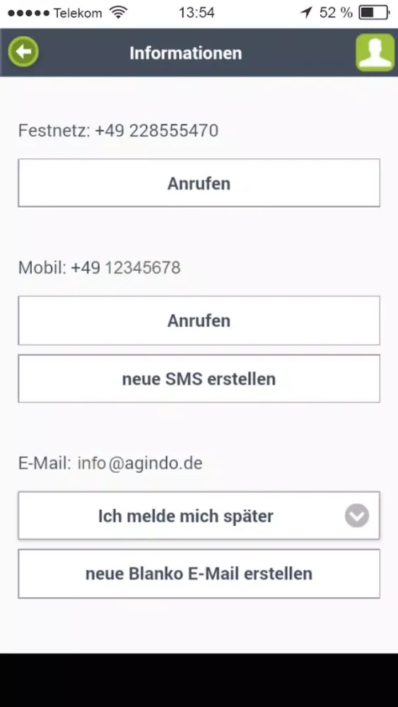 Capturas de pantalla de Kontakt-Finder
