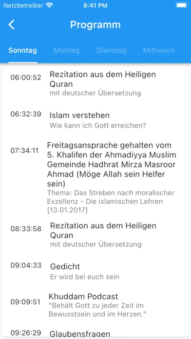 Tangkapan skrin Stimme des Islam