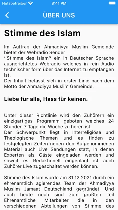 Tangkapan skrin Stimme des Islam