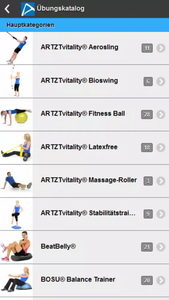 Capturas de pantalla de ARTZT GmbH - Produkte für Sport und Gesundheit