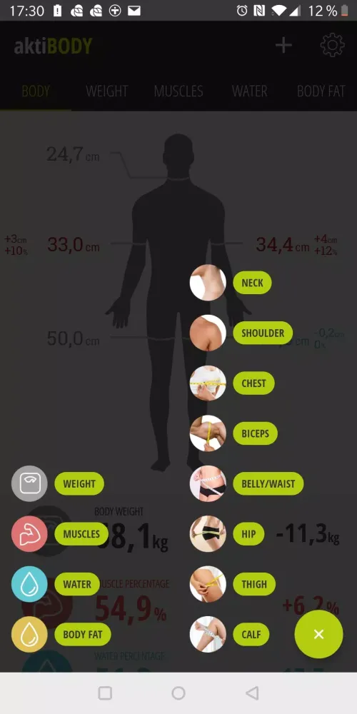 Скриншоты Body & Weight Tracker aktiBody