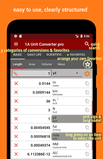 1A Unit Converter pro Screenshots