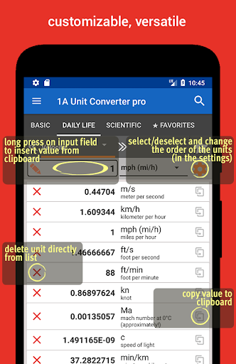 1A Unit Converter pro Screenshots