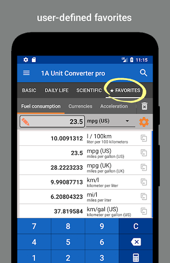 1A Unit Converter pro Screenshots