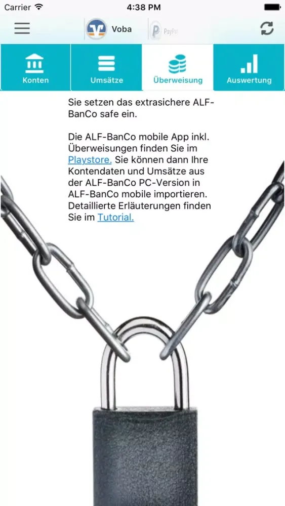 Zrzuty ekranu ALF-BanCo safe