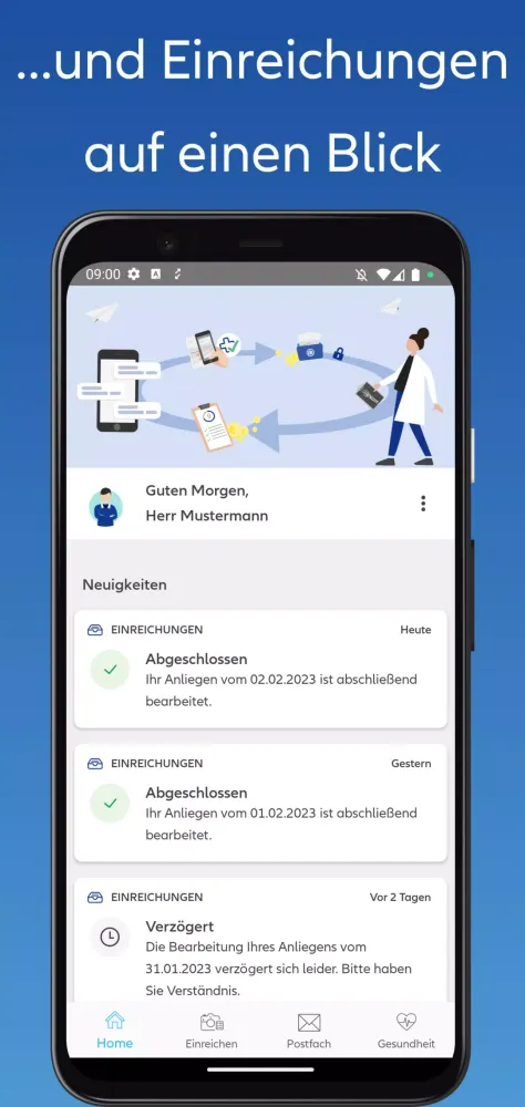 Allianz Gesundheits-App Screenshots