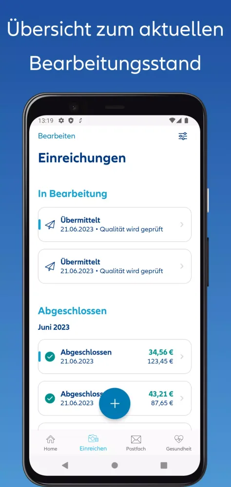 Allianz Gesundheits-App Screenshots