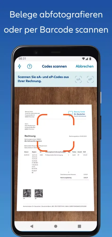 Allianz Gesundheits-App Screenshots