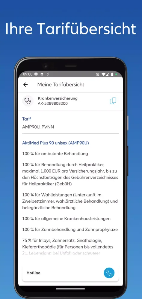Allianz Gesundheits-App Screenshots