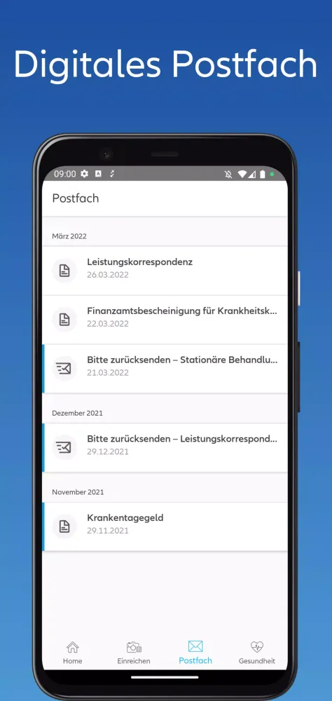 Allianz Gesundheits-App Screenshots