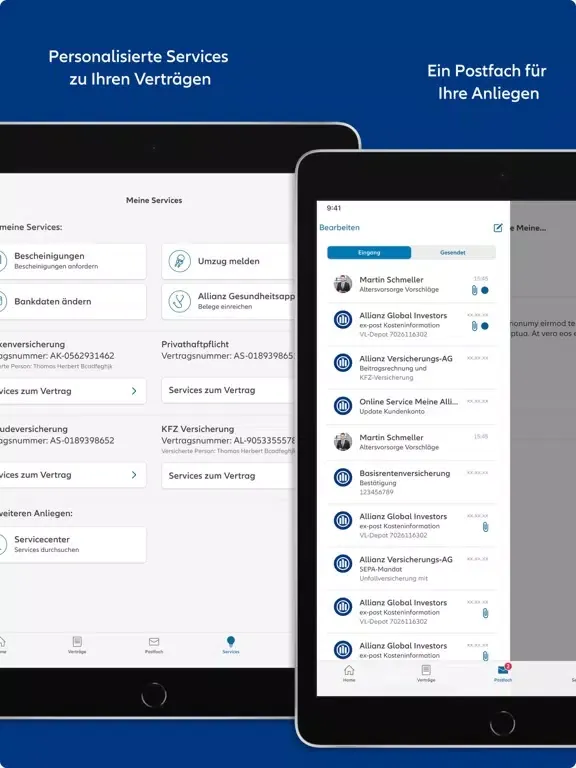 Captures d'écran de Meine Allianz iPad 