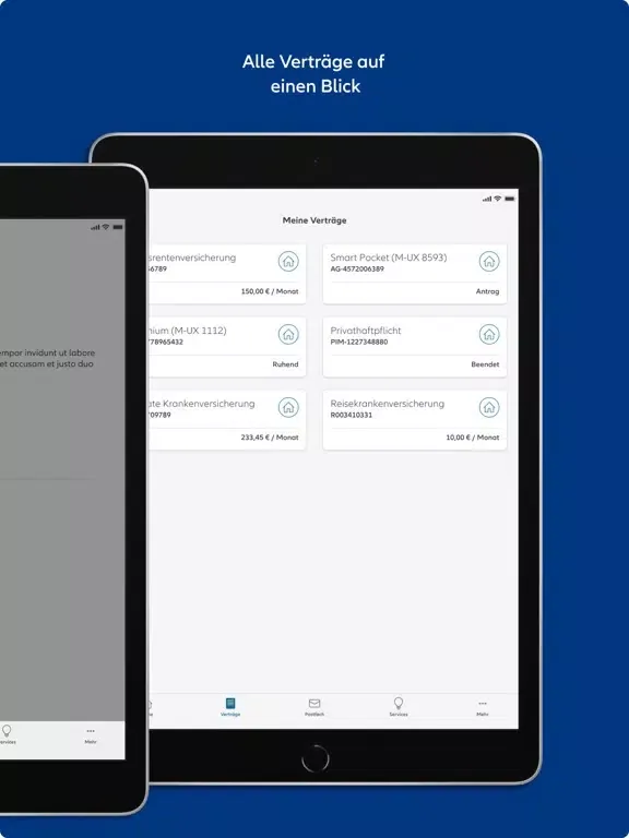 Captures d'écran de Meine Allianz iPad 