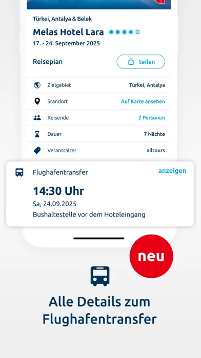mein alltours Reiseplaner سکرین شاٹس