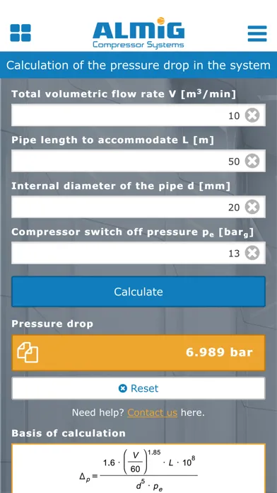 Capturas de pantalla de Compressed Air Calc by ALMiG