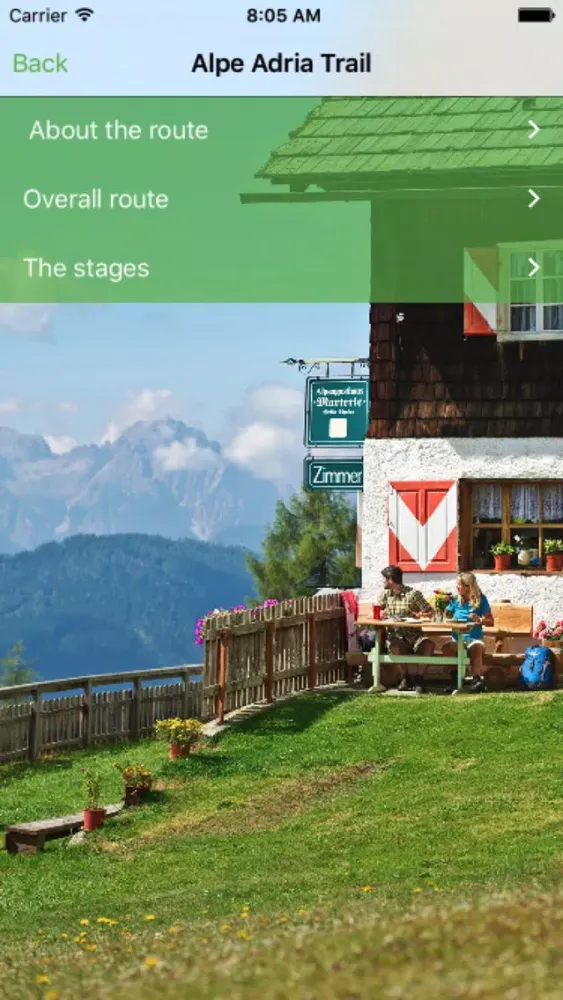 Tangkapan skrin Alpe Adria Trail