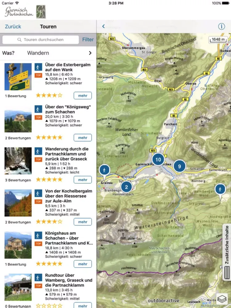 Capturas de tela do Garmisch-Partenkirchen iPad 
