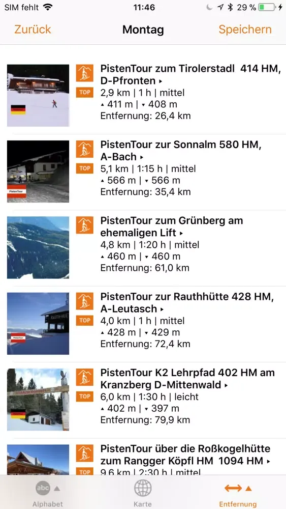 Скриншоты PISTENTOUR