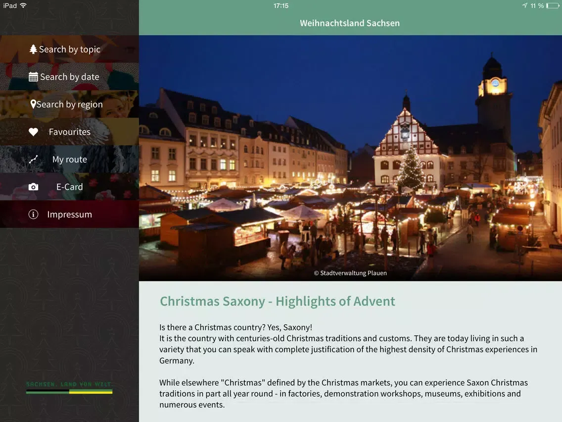 Ảnh chụp màn hình của Christmas Wonderland Saxony iPad 