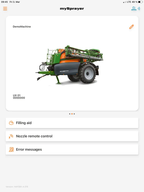 mySprayer iPad  Screenshots