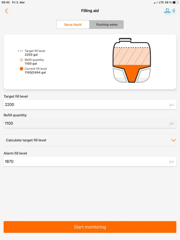 mySprayer iPad  Screenshots