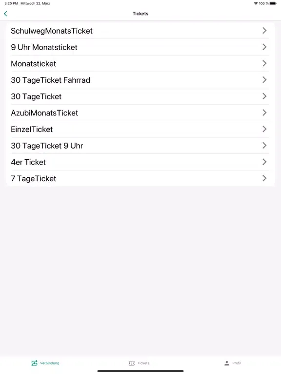 VWS Tickets iPad 应用截图