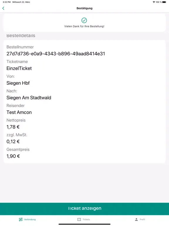 VWS Tickets iPad 应用截图