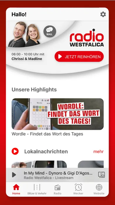 Ảnh chụp màn hình của Radio Westfalica