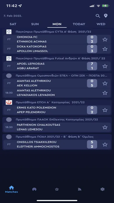 ภาพหน้าจอของ CFA Official App & Live Scores