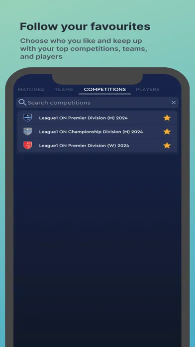 Captures d'écran de League1 Canada