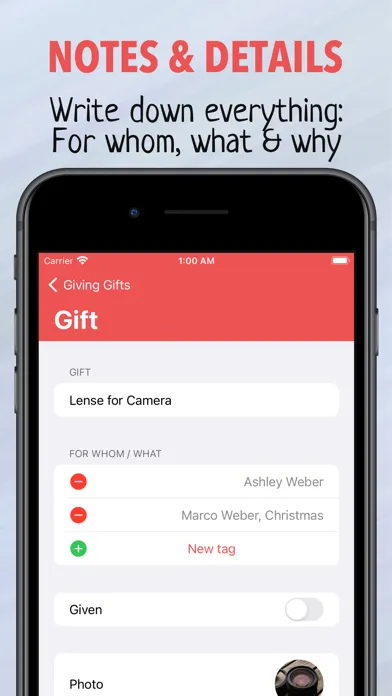 Zrzuty ekranu Giving Gifts - Idea Planner