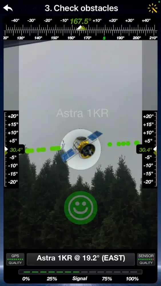 Zrzuty ekranu SatFinder (NG)