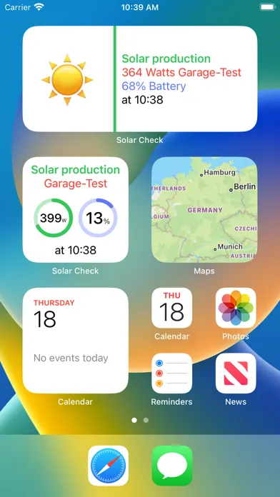 Zrzuty ekranu Solar Check Production