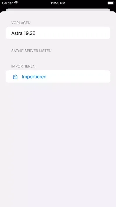 Ảnh chụp màn hình của SAT>IP>Mobile
