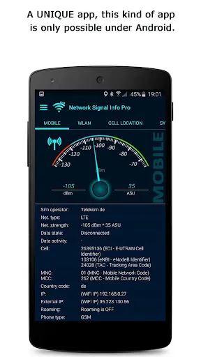 Captures d'écran de Network Signal Info Pro