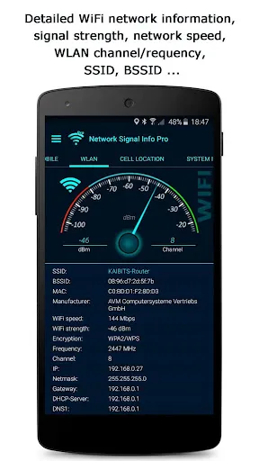 Captures d'écran de Network Signal Info Pro