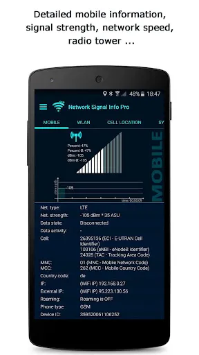 Captures d'écran de Network Signal Info Pro
