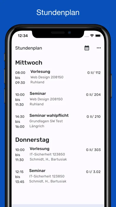 Studium Stundenplan 스크린샷
